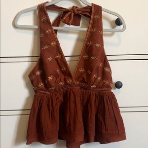 Backless tank with tie neck!